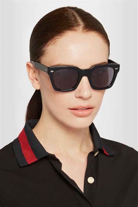 square gucci frames|Gucci black square frame sunglasses.